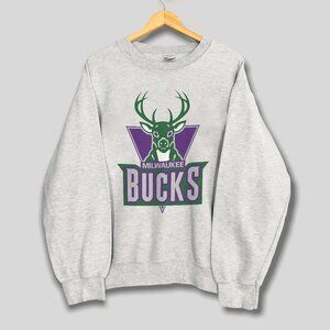 Vintage NBA Milwaukee Bucks Sweatshirt Milwaukee Bucks Basketball Shirt Tee